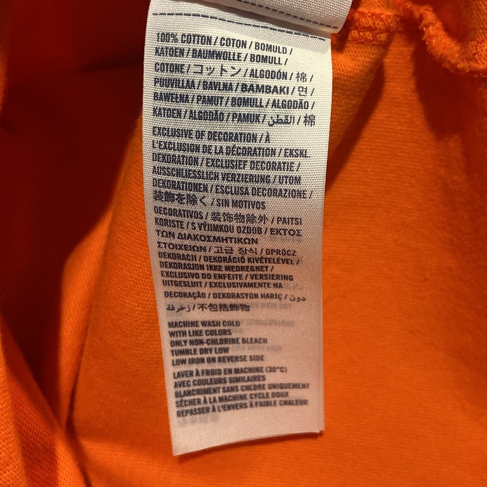 Abercrombie Kids Muscle Tee “fitch TRACK 9”Graphics Embroidered Orange Green XL - Picture 5 of 6
